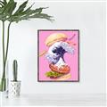 Picture of kanagawa burger _GroupedProduct_Rectangle_Portrait_Canvas_Framed_
