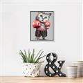 Picture of Boxing cat _GroupedProduct_Rectangle_Portrait_Canvas_Framed_