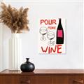 Picture of  Pour More Wine Typography Poster _GroupedProduct_Rectangle_Portrait_Unframed_Print_Only_