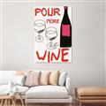 Picture of  Pour More Wine Typography Poster _GroupedProduct_Rectangle_Portrait_Unframed_Print_Only_