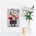 Picture of Boxing cat _GroupedProduct_Rectangle_Portrait_Unframed_Print_Only_