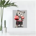 Picture of Boxing cat _GroupedProduct_Rectangle_Portrait_Unframed_Print_Only_
