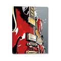 Picture of Retro Red guitar Poster _GroupedProduct_Rectangle_Portrait_Canvas_