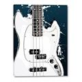 Picture of Retro White guitar Poster _GroupedProduct_Rectangle_Portrait_Canvas_