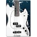 Picture of Retro White guitar Poster _GroupedProduct_Rectangle_Portrait_Canvas_