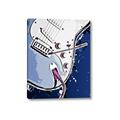 Picture of Retro Blue guitar Poster _GroupedProduct_Rectangle_Portrait_Canvas_