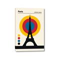 Picture of Retro Eiffel Tower Poster _GroupedProduct_Rectangle_Portrait_Canvas_