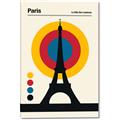Picture of Retro Eiffel Tower Poster _GroupedProduct_Rectangle_Portrait_Canvas_