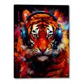 Picture of Tiger With Headphones animal _GroupedProduct_Rectangle_Portrait_Canvas_