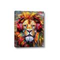 Picture of Lion With Headphones animal _GroupedProduct_Rectangle_Portrait_Canvas_