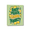 Picture of Easy Peasy Lemon Squeezy Typography Poster _GroupedProduct_Rectangle_Portrait_Canvas_
