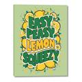 Picture of Easy Peasy Lemon Squeezy Typography Poster _GroupedProduct_Rectangle_Portrait_Canvas_