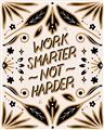 Picture of Work Smarter Not Harder Typography Poster _GroupedProduct_Rectangle_Portrait_Unframed_Print_Only_
