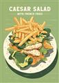 Picture of Caesar Salad Poster _GroupedProduct_Rectangle_Portrait_Unframed_Print_Only_