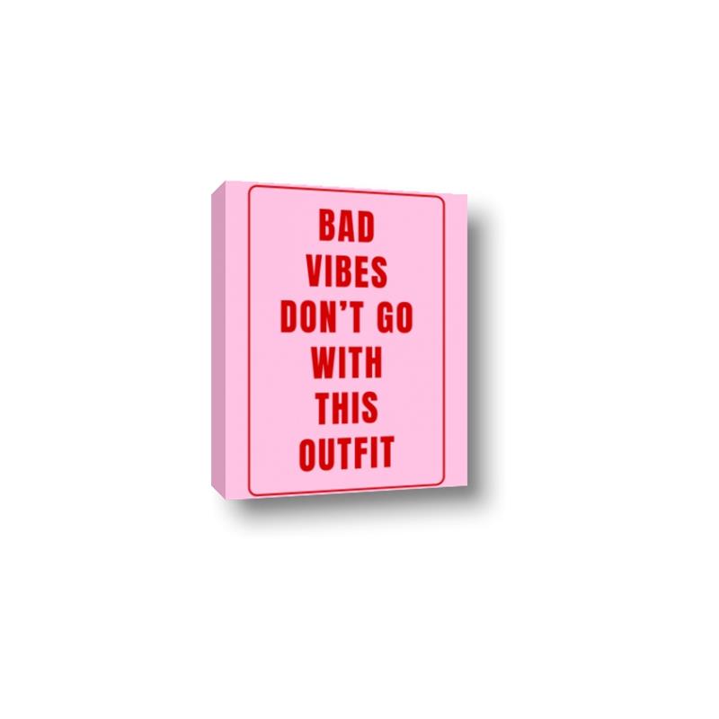Picture of Bad Vibes Typography Poster _GroupedProduct_Rectangle_Portrait_Canvas_
