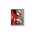Picture of Retro Red guitar Poster _GroupedProduct_Rectangle_Portrait_Canvas_Framed_