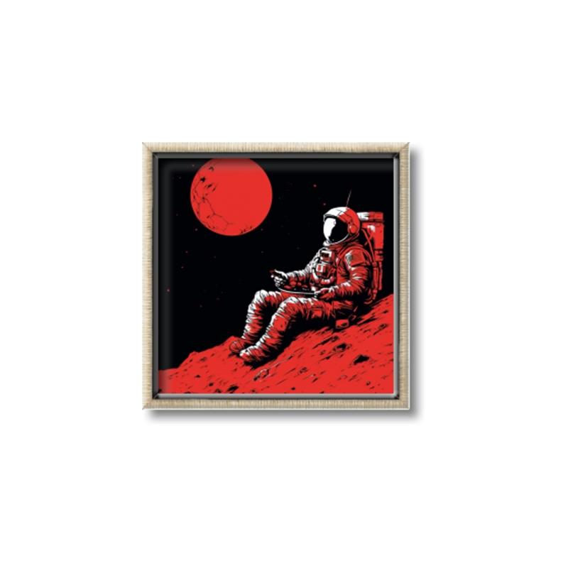 Picture of Retro Moonwalk Poster _GroupedProduct_Square_Canvas_Framed_