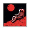 Picture of Retro Moonwalk Poster _GroupedProduct_Square_Canvas_Framed_