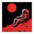 Picture of Retro Moonwalk Poster _GroupedProduct_Square_Canvas_Framed_