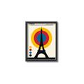 Picture of Retro Eiffel Tower Poster _GroupedProduct_Rectangle_Portrait_Canvas_Framed_