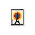 Picture of Retro Eiffel Tower Poster _GroupedProduct_Rectangle_Portrait_Canvas_Framed_