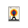 Picture of Retro Eiffel Tower Poster _GroupedProduct_Rectangle_Portrait_Canvas_Framed_