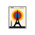 Picture of Retro Eiffel Tower Poster _GroupedProduct_Rectangle_Portrait_Canvas_Framed_