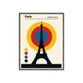 Picture of Retro Eiffel Tower Poster _GroupedProduct_Rectangle_Portrait_Canvas_Framed_