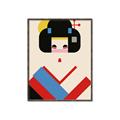 Picture of Geisha Retro Poster _GroupedProduct_Rectangle_Portrait_Canvas_Framed_