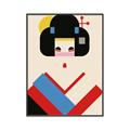Picture of Geisha Retro Poster _GroupedProduct_Rectangle_Portrait_Canvas_Framed_
