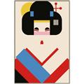 Picture of Geisha Retro Poster _GroupedProduct_Rectangle_Portrait_Canvas_Framed_