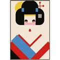 Picture of Geisha Retro Poster _GroupedProduct_Rectangle_Portrait_Canvas_Framed_
