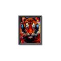 Picture of Tiger With Headphones animal _GroupedProduct_Rectangle_Portrait_Canvas_Framed_