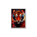 Picture of Tiger With Headphones animal _GroupedProduct_Rectangle_Portrait_Canvas_Framed_