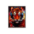 Picture of Tiger With Headphones animal _GroupedProduct_Rectangle_Portrait_Canvas_Framed_