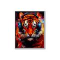 Picture of Tiger With Headphones animal _GroupedProduct_Rectangle_Portrait_Canvas_Framed_