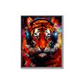 Picture of Tiger With Headphones animal _GroupedProduct_Rectangle_Portrait_Canvas_Framed_