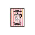 Picture of Mocca Coffee on Stripes - Hug in a Cup _GroupedProduct_Rectangle_Portrait_Canvas_Framed_