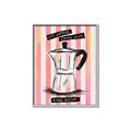 Picture of Mocca Coffee on Stripes - Hug in a Cup _GroupedProduct_Rectangle_Portrait_Canvas_Framed_