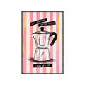 Picture of Mocca Coffee on Stripes - Hug in a Cup _GroupedProduct_Rectangle_Portrait_Canvas_Framed_
