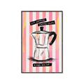 Picture of Mocca Coffee on Stripes - Hug in a Cup _GroupedProduct_Rectangle_Portrait_Canvas_Framed_