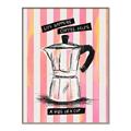 Picture of Mocca Coffee on Stripes - Hug in a Cup _GroupedProduct_Rectangle_Portrait_Canvas_Framed_