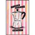 Picture of Mocca Coffee on Stripes - Hug in a Cup _GroupedProduct_Rectangle_Portrait_Canvas_Framed_