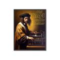 Picture of Old Vinyl Sounds Better Typography Poster _GroupedProduct_Rectangle_Portrait_Canvas_Framed_