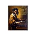 Picture of Old Vinyl Sounds Better Typography Poster _GroupedProduct_Rectangle_Portrait_Canvas_Framed_