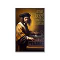 Picture of Old Vinyl Sounds Better Typography Poster _GroupedProduct_Rectangle_Portrait_Canvas_Framed_
