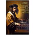 Picture of Old Vinyl Sounds Better Typography Poster _GroupedProduct_Rectangle_Portrait_Canvas_Framed_