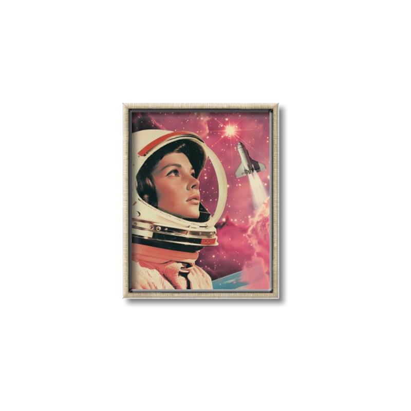 Picture of Astronaut in Space _GroupedProduct_Rectangle_Portrait_Canvas_Framed_