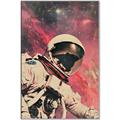 Picture of Astronaut in  Space _GroupedProduct_Rectangle_Portrait_Canvas_Framed_