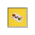 Picture of Sushi Selection on a Playing Card _GroupedProduct_Square_Canvas_Framed_